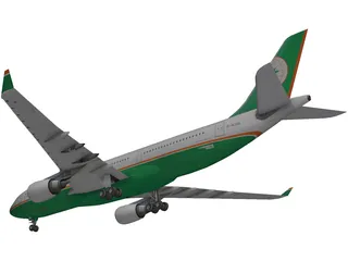 Airbus A330-200 Eva Air 3D Model