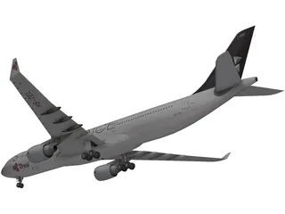 Airbus A330-300 Thai 3D Model