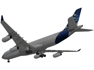 Airbus A340-200 3D Model