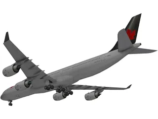 Airbus A340-500 Air Canada 3D Model