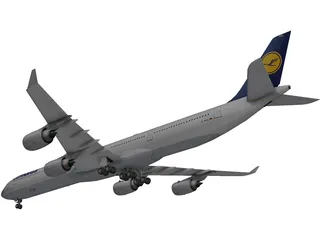 Airbus A340-600 Lufthansa 3D Model