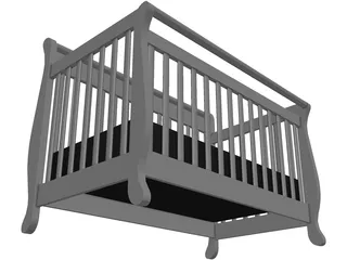 Baby Crib 3D Model