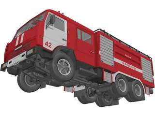 Kamaz Fire Truck 3D Model