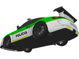 Porsche 911 Carrera GT3 RS Police 3D Model