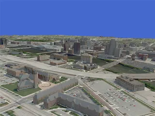 Grand Rapids City 3D Model