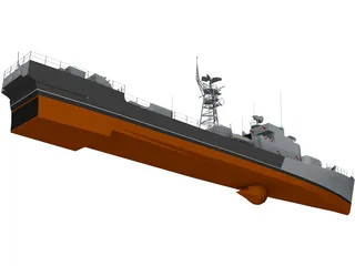 Mirka II Frigate 3D Model