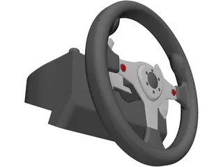 Logitech G25 Steering Wheel 3D Model