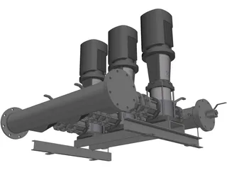 Grundfos Pump Set 3D Model