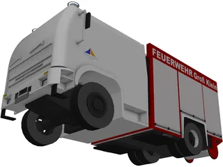 German Firefighter Truck 3D Model