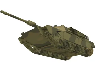 M1 Abrams Main Battle Tank 3D Model