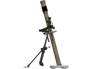 M252 Mortar Cannon 3D Model