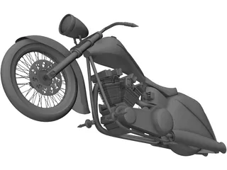 Custom Chopper 3D Model