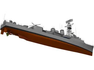 Ashanti Frigate 1962 3D Model