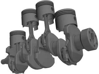 Crank Assembly 3D Model