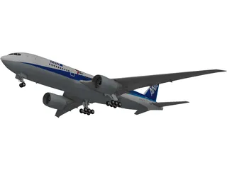 Boeing 777-200 Ana 3D Model