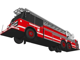 Pierce Firetruck Ladder 3D Model