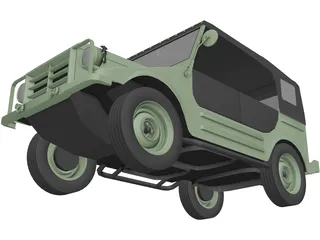 Volkswagen German Military Car 3D Model