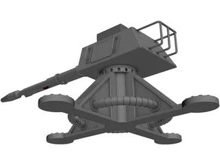 105mm Turret 3D Model