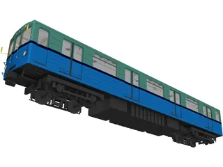 Underground Train Model EZ 3D Model