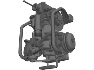 Engine 2cv 3D Model