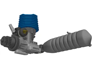 RC Model Engine 3D Model