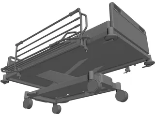 Hospital Bed 3D Model