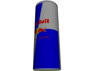 Red Bull Can 3D Model