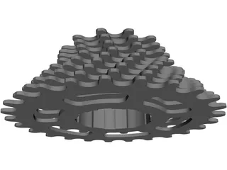 Cassette 9 Speed Rear 3D Model