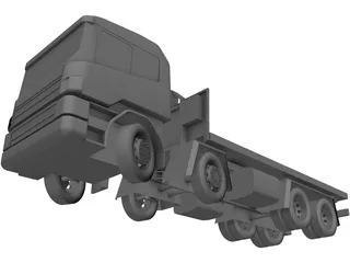 Scania 124 Military Protected 3D Model