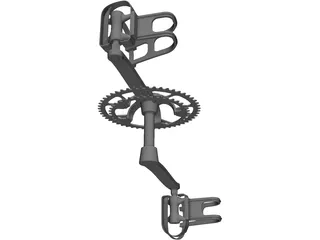 Pedals and Crankset 3D Model