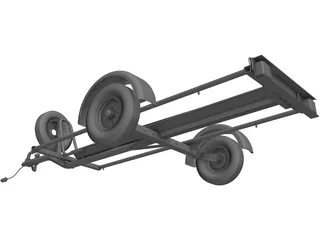 Motorcycle Trailer 3D Model