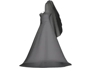 Wedding Dress 3D Model