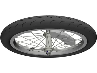 Wheel Bike Spoked 3D Model