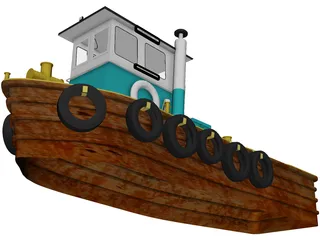 Tender Boat 3D Model