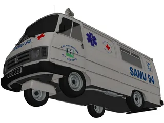 Ambulance Peugeot 3D Model