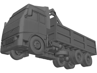 Volvo Truck 6X4 Crane 3D Model