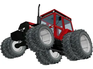 Volvo Valmet 2105 Tractor 3D Model