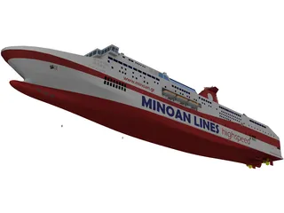 Cruise Ship Europe 3D Model