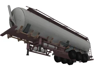 Tanker Trailer 3D Model