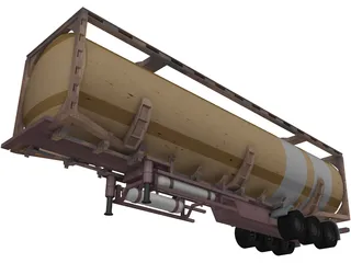 Tanker Trailer 3D Model