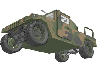 Hummer H1 Army 3D Model