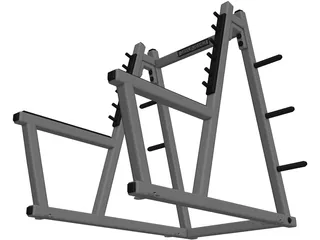 Squat Half Rack 3D Model