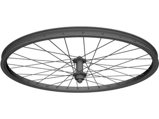 Front Bicycle Wheel Mavic Rim Shimano Hub 3D Model