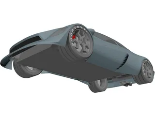 Intruder Concept Sports Car 3D Model