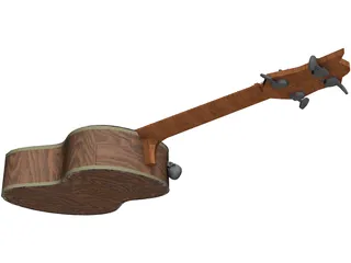 Ukulele Guitar 3D Model