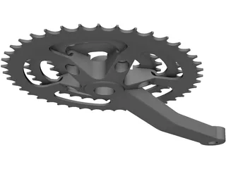 Bicycle Crank Shimano Alivio Right 3D Model