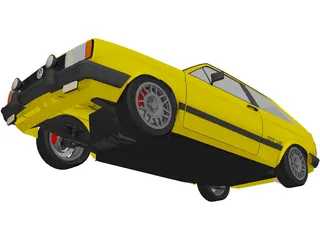 Volkswagen Gol GT (1986) 3D Model