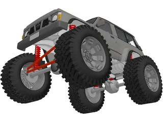 Nissan Patrol 4x4 Offroad Lifted 3D Model