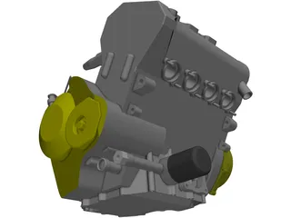 Engine Honda CBR-600RR (2005) 3D Model