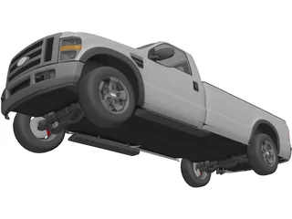 Ford F-250 Regular Cab (2009) 3D Model